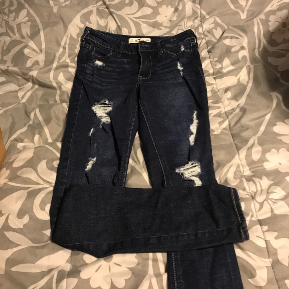 Hollister High Waisted Ripped Skinny Jeans